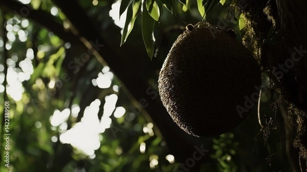 Fototapeta Close-Up of a Beehive Symbolizing Fertility and Abundance in Spring
