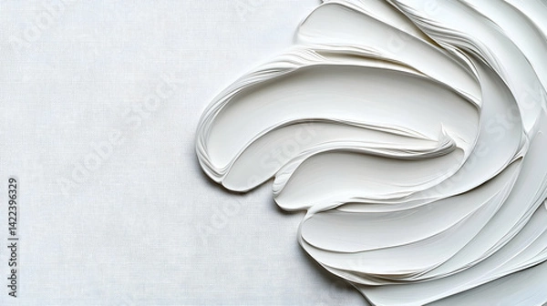 Obraz White Paint Brushstrokes Texture on Textured Background