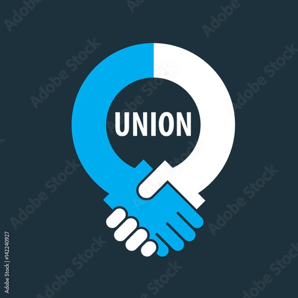 Fototapeta vector logo handshake