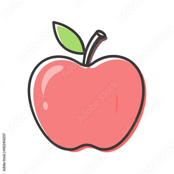 Fototapeta apple icon, apple vector illustration-simple illustration of apple, perfect for apple logos and icons