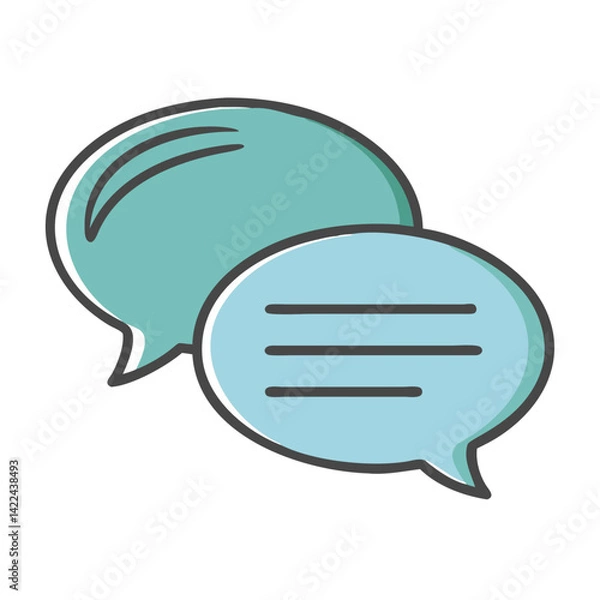 Fototapeta chat bubble icon, chat bubble vector illustration-simple illustration of chat bubble, perfect for chat bubble logos and icons