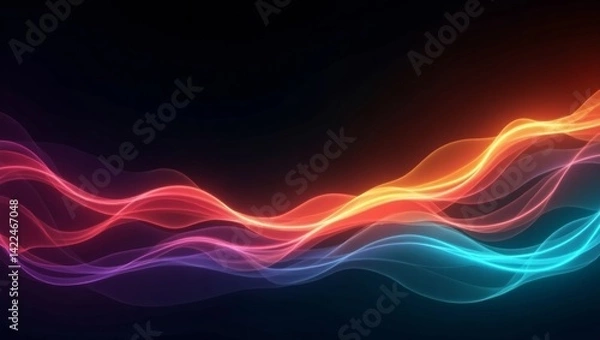 Fototapeta Abstract Colorful Wave Design Background