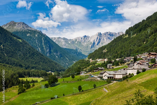 Obraz A beautiful summer day in the Swiss Alps