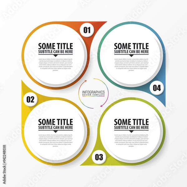 Fototapeta Infographics concept. Template for diagram. Vector