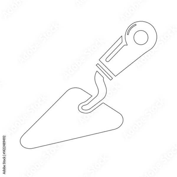 Obraz Trowels hand tools in vector art