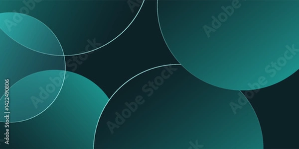 Obraz Abstract Green Light Background. Polygonal Elegance and Frame Background Designs
