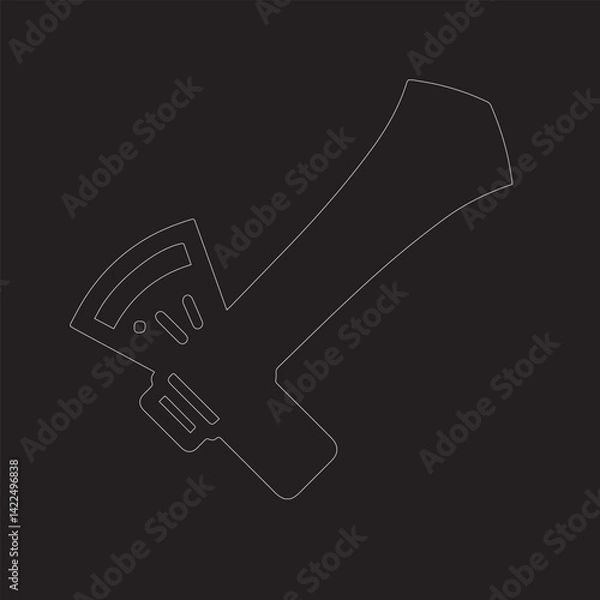 Obraz Axe Icon in Vector Art