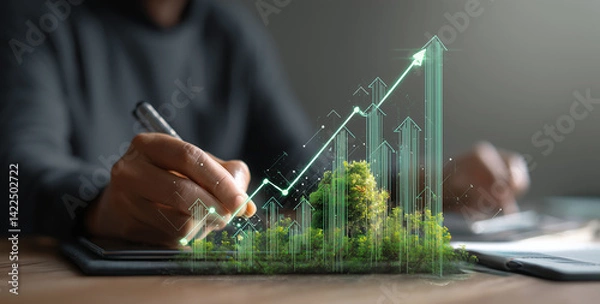 Fototapeta Growth graph