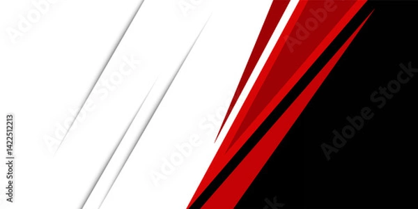 Obraz Template corporate banner concept red black grey and white contrast background. You can use for ad, poster, template, business presentation. Vector illustration