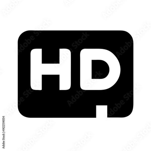 Fototapeta high definition glyph flat vector icon