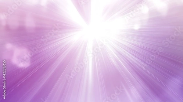 Fototapeta Radiant purple burst of light with bokeh.