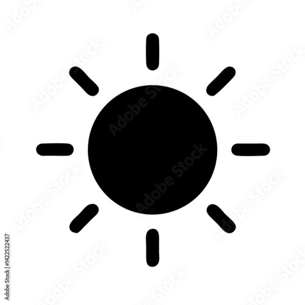 Obraz sun icon  flat vector icon