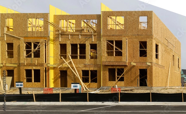 Fototapeta New housing construction