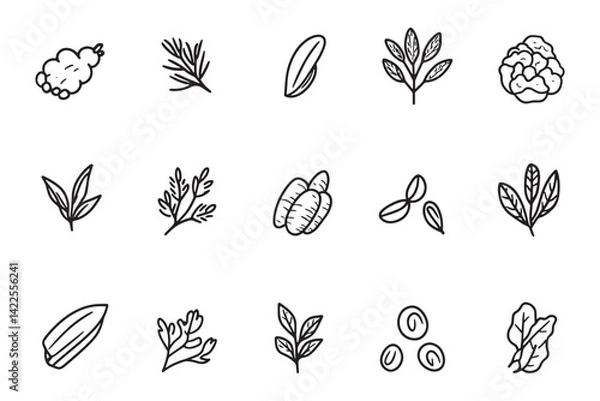 Fototapeta Simple turmeric line art ultra minimalist