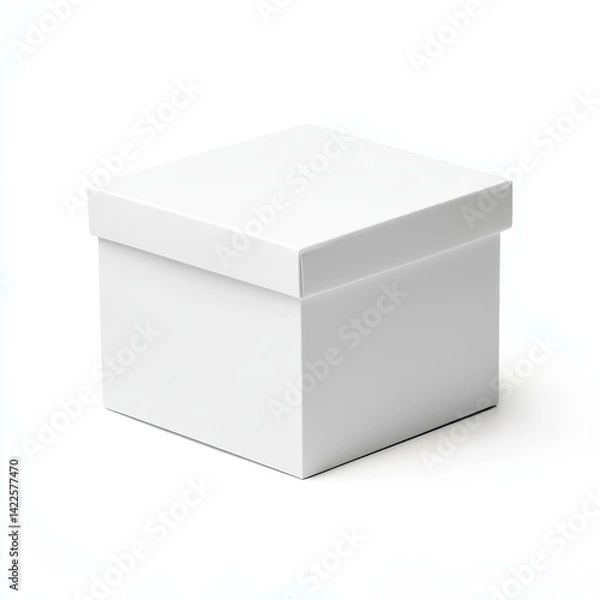 Fototapeta A spacious storage box designed for decluttering, featuring a clean white aesthetic for any decor style.
