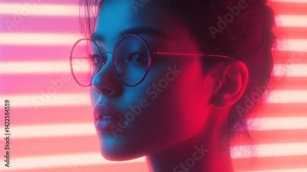 Obraz A vaporwave aesthetic abstract, neon grids and nostalgic hues --ar 16:9 --v 6.1 Job ID: 90f21a56-a997-41c1-b742-9f10b95f65e4