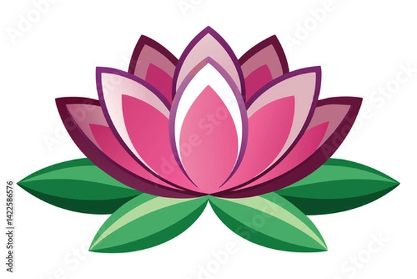 Fototapeta lotus flower vector illustration