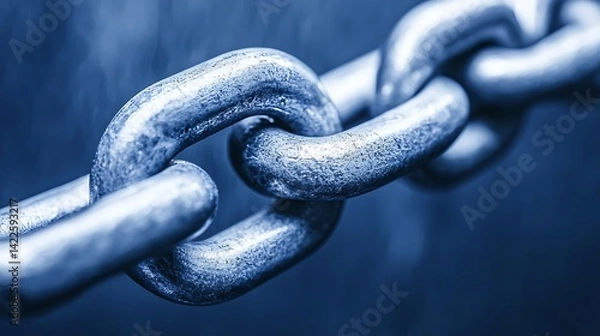 Obraz Close-up view of a metal chain link