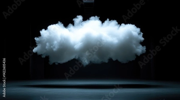 Obraz Floating cloud in dark space