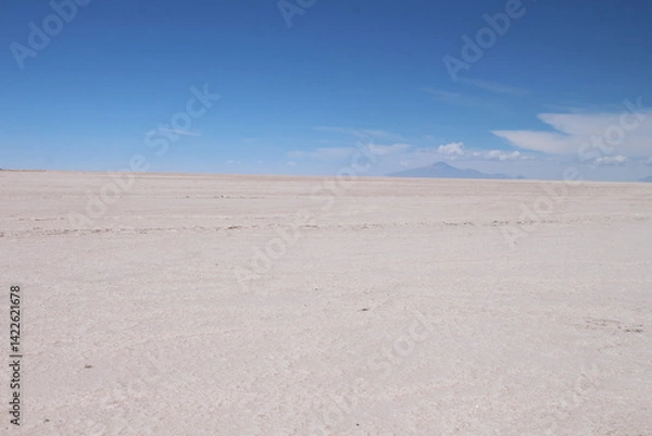 Obraz Lagoons, volcanoes and geysers in the Uyuni desert