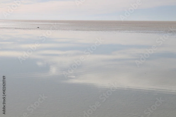 Obraz Lagoons, volcanoes and geysers in the Uyuni desert