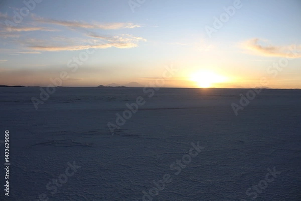 Obraz Lagoons, volcanoes and geysers in the Uyuni desert