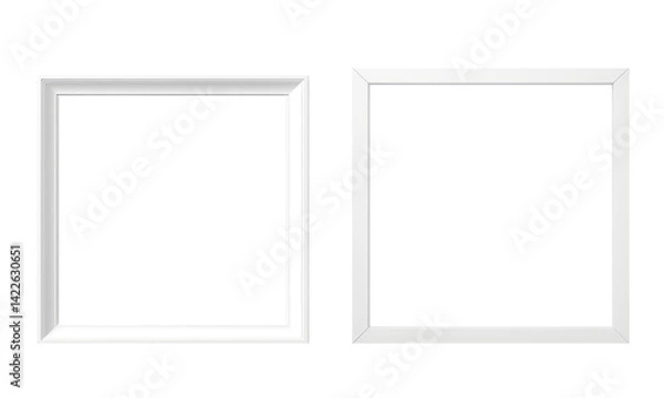 Fototapeta square white frames with a minimalist design