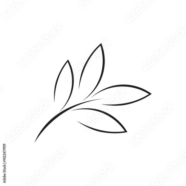 Fototapeta Eucalyptus leaves logo vector