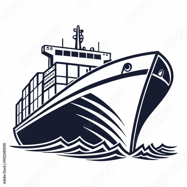 Obraz cargo ship vector illustration