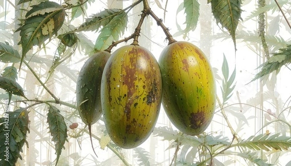 Obraz papaya fruit on the tree
