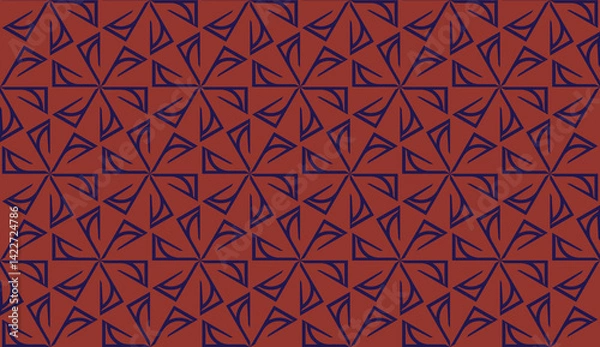 Fototapeta Decorative pattern with triangles style. Vector illustration. For fashion print, scrapbooking page, flyer design.