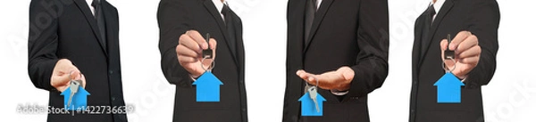 Obraz Real estate transactions office environment business visuals professional setting close-up perspective home ownership concept