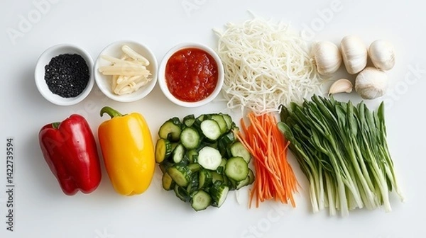 Fototapeta Fresh Colorful Vegetables Display