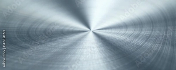 Obraz Radial blur effect on brushed metallic surface, silver tones, metallic, texture background