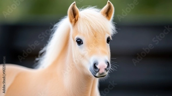 Obraz Portrait of a light-colored pony