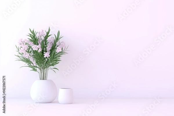 Obraz Simple, minimalist, pastel floral arrangement