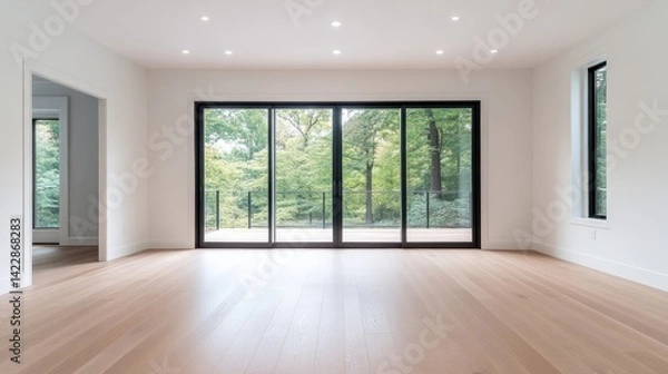 Obraz Modern Room with Large Windows