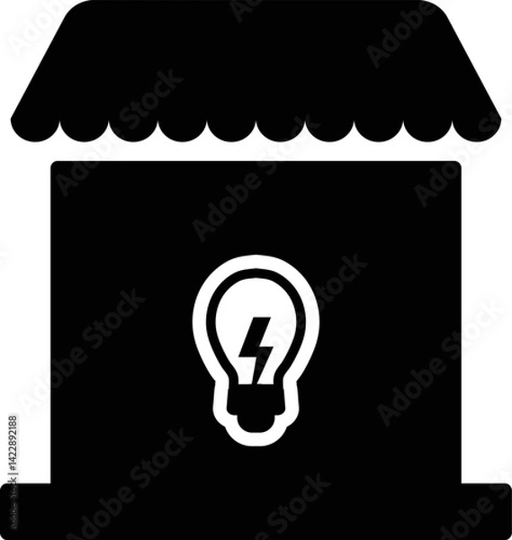 Obraz Rounded Filled Electronics Shop Icon