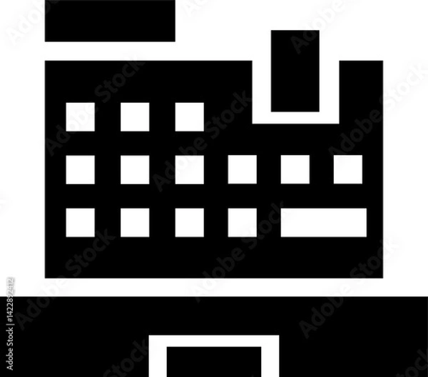 Obraz Rounded Filled Industrial Zone Icon