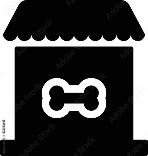 Obraz Rounded Filled Pet Shop Icon