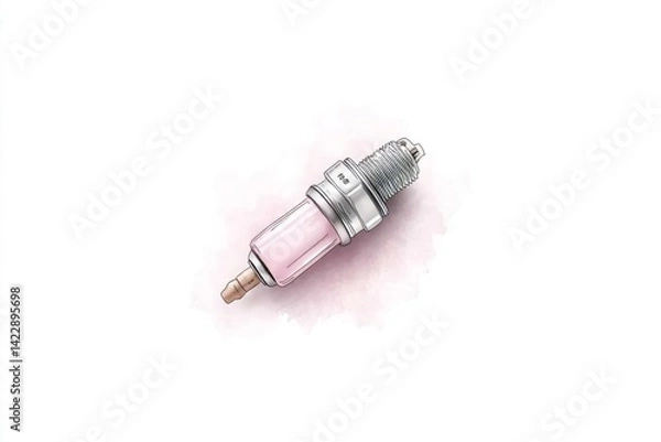 Obraz Detailed Illustration of a Spark Plug on a Soft Background