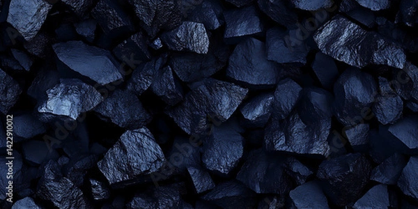 Obraz Explore the deep dark texture of a black coal background that creates a dramatic and bold visual effect for backgrounds