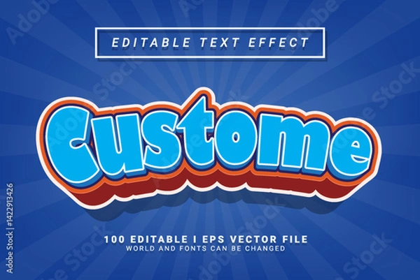 Fototapeta Custome Editable Text Effect