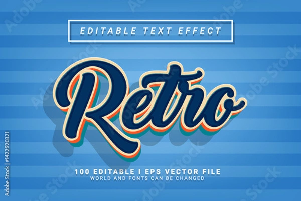 Fototapeta Retro Editable Text Effect
