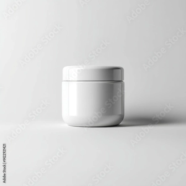 Obraz Minimalist White Jar: Clean Product Mockup