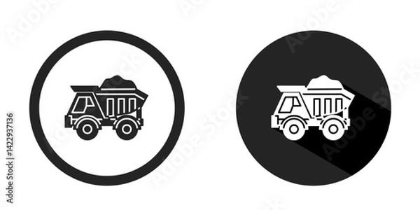 Obraz Truck logo. Truck icon vector design black color. Stock vector.