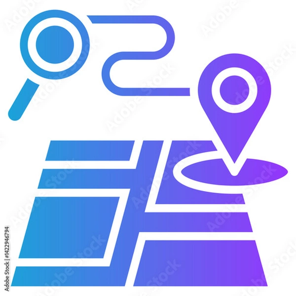 Fototapeta Geolocation glyph gradient icon