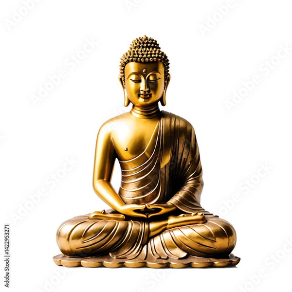 Obraz buddha statute on a transparent or white background.