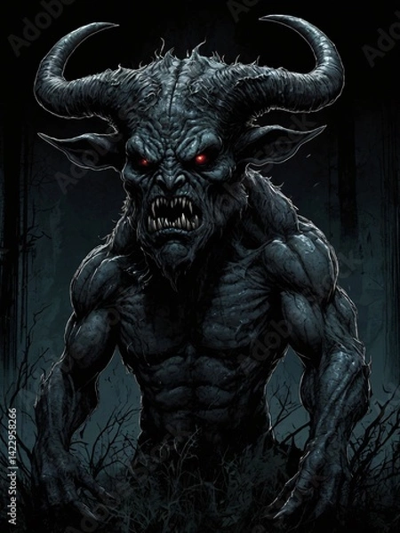 Obraz Born of Shadows – The Gothic Horned Beast