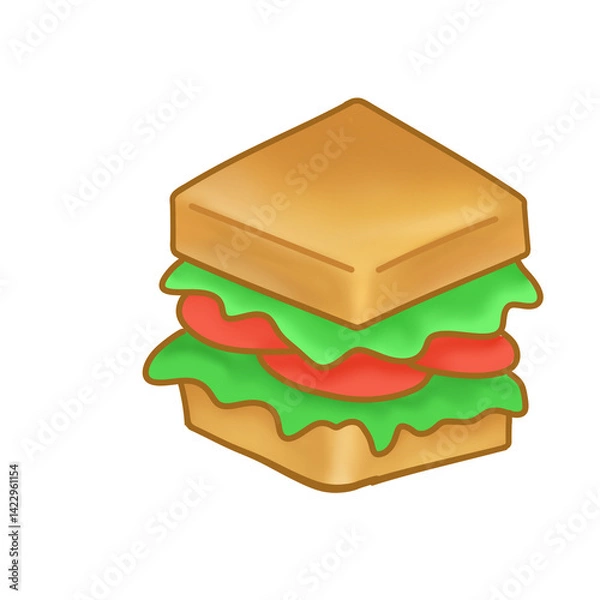 Obraz sandwich isolated on white background